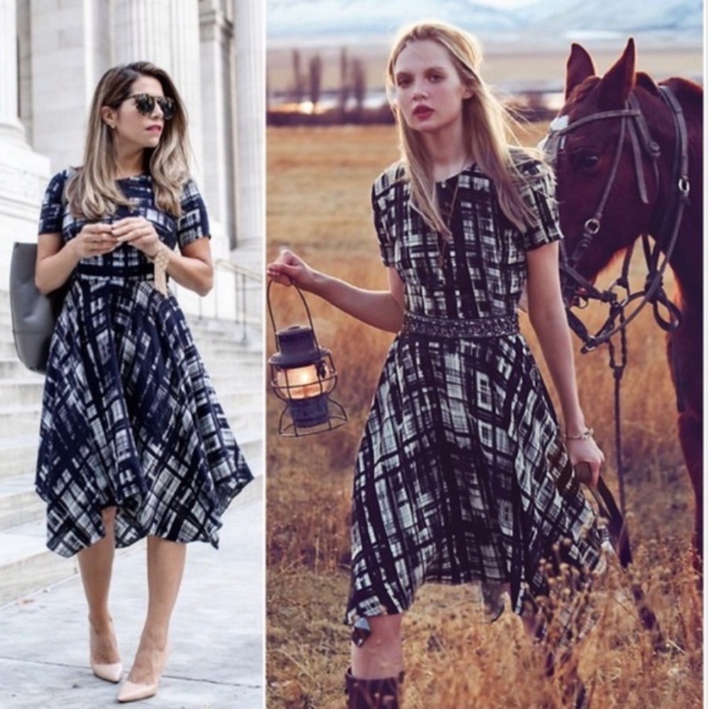 Corey Lynn Calter Painted Plaid Dress